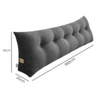 SOGA 180cm Dark Grey Triangular Wedge Bed Pillow Headboard