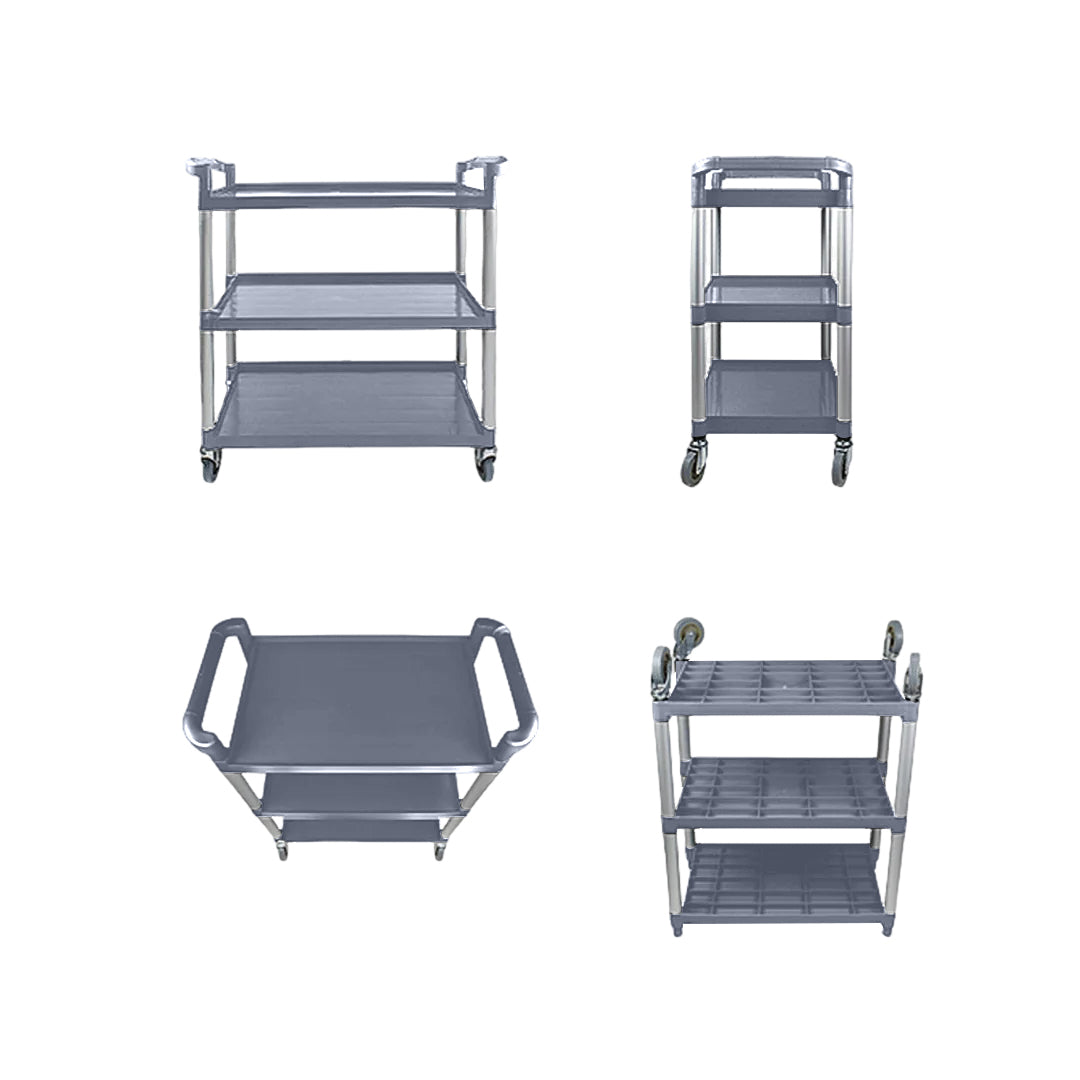 3 Tier Food Trolley 830x420x950mm Gray