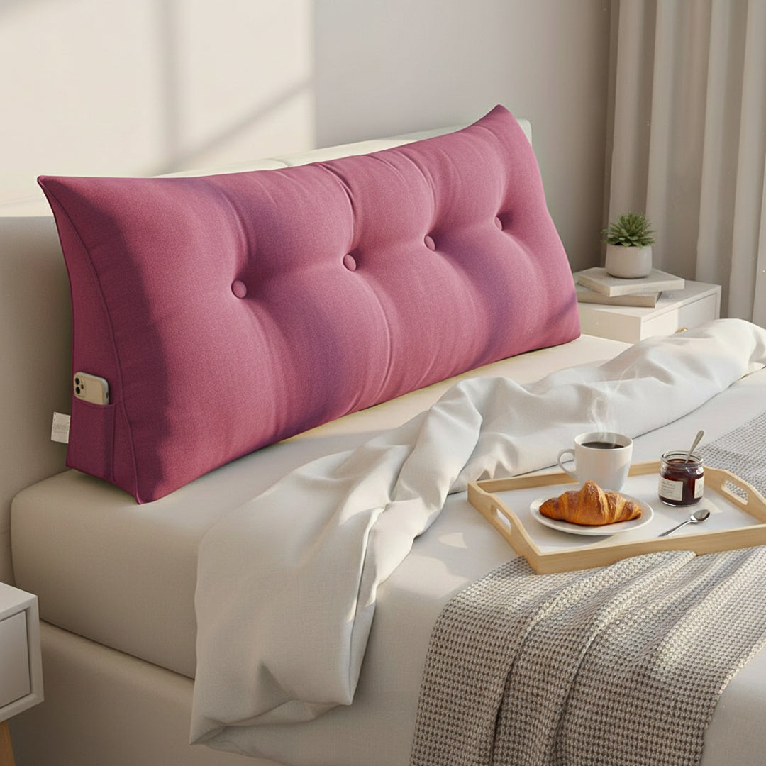 SOGA 120cm Pink Wedge Bed Cushion