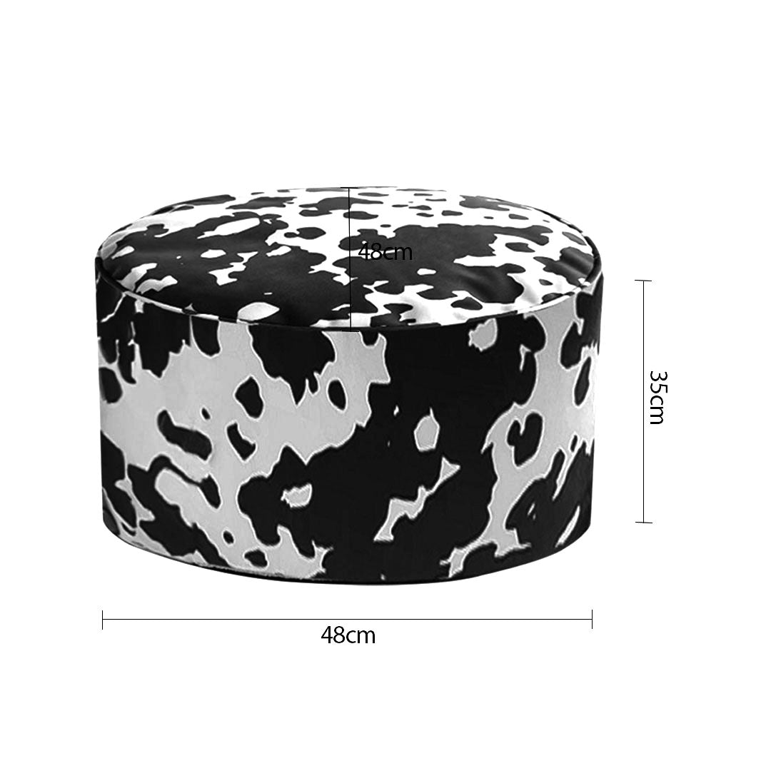 48x35cm Round Soft Pouffe Seat Cushion Elegant Home Accent Décor