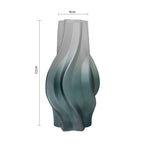 32cm Glass Vase Blue with Beautiful glass Bubble Texture Art Vases