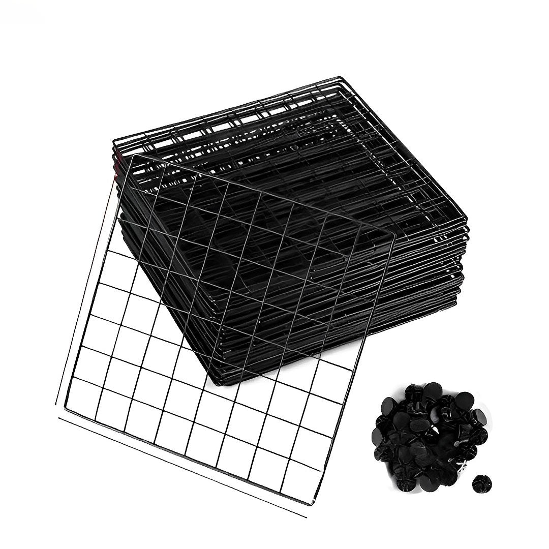 Black Portable 6-Cube 3 Column Storage Organiser