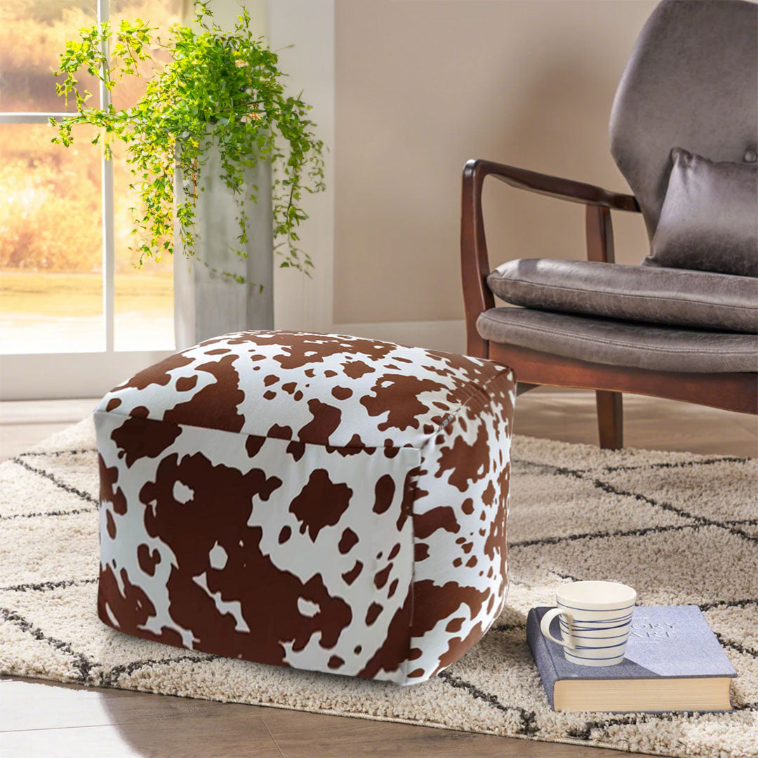 55x35cm Squared Soft Pouffe Seat Cushion Elegant Home Accent