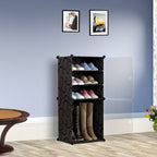 4 Tier Shoe Rack Organizer Sneaker Footwear Storage