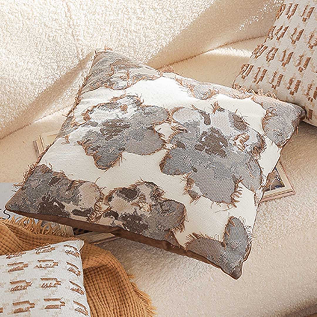 SOGA 50cm Vintage Embroidered Floral Throw Pillow