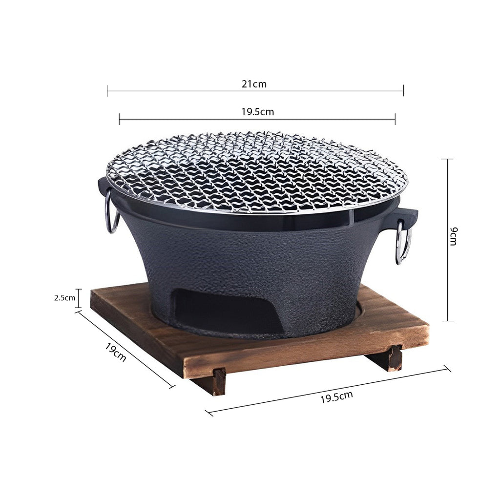 Medium Cast Iron Round Stove Charcoal Table Net Grill