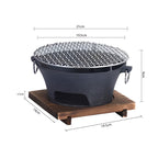 Medium Cast Iron Round Stove Charcoal Table Net Grill