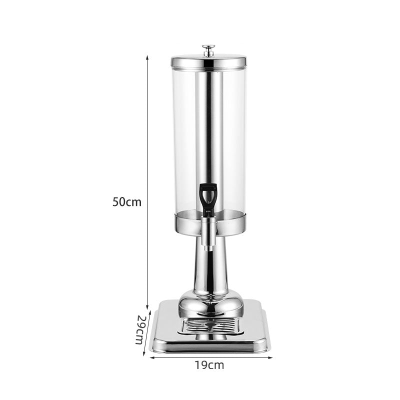 Single 3L Silver Stainless Steel Beverage Dispenser