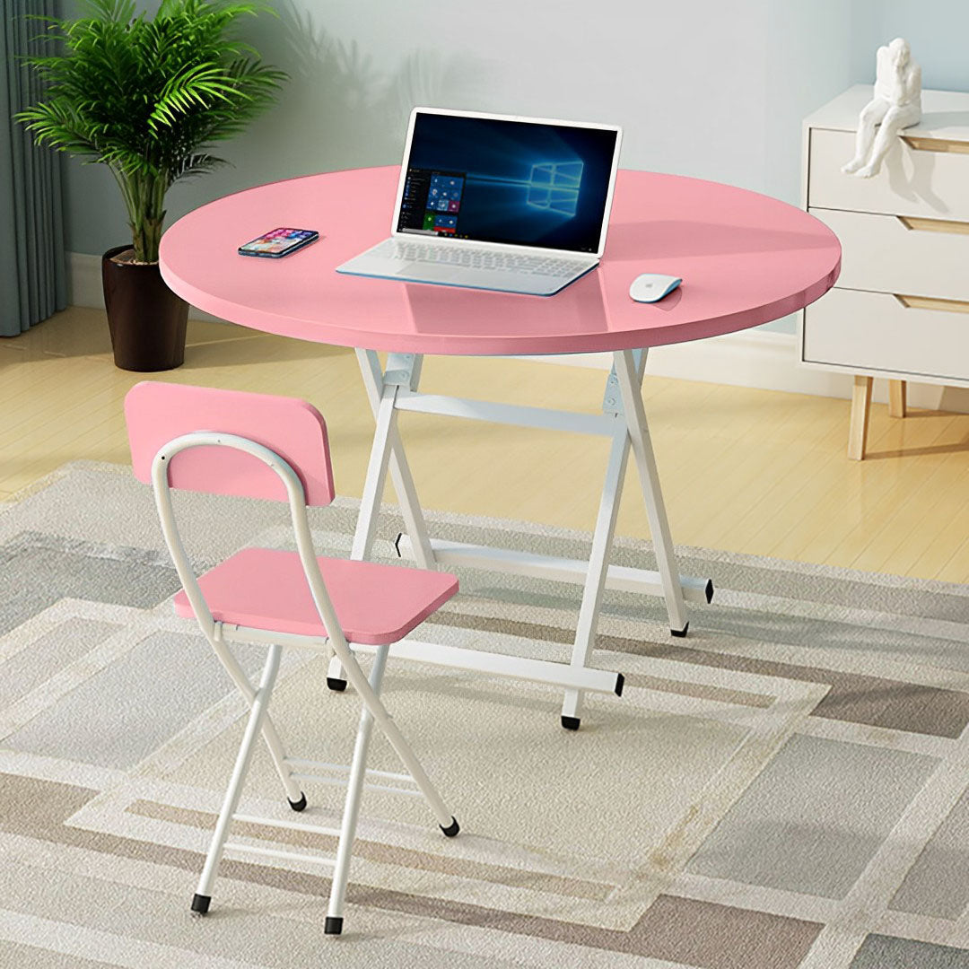 Pink Round Dining Table