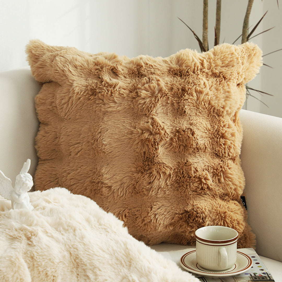 50cm Throw Pillow Coffee with Rabbit