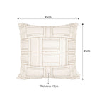 SOGA 45cm Bohemian Winter White Tufted Grid Pattern Decorative Throw Pillow