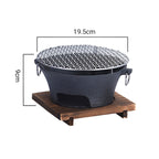 Small Cast Iron Round Stove Charcoal Table Net Grill