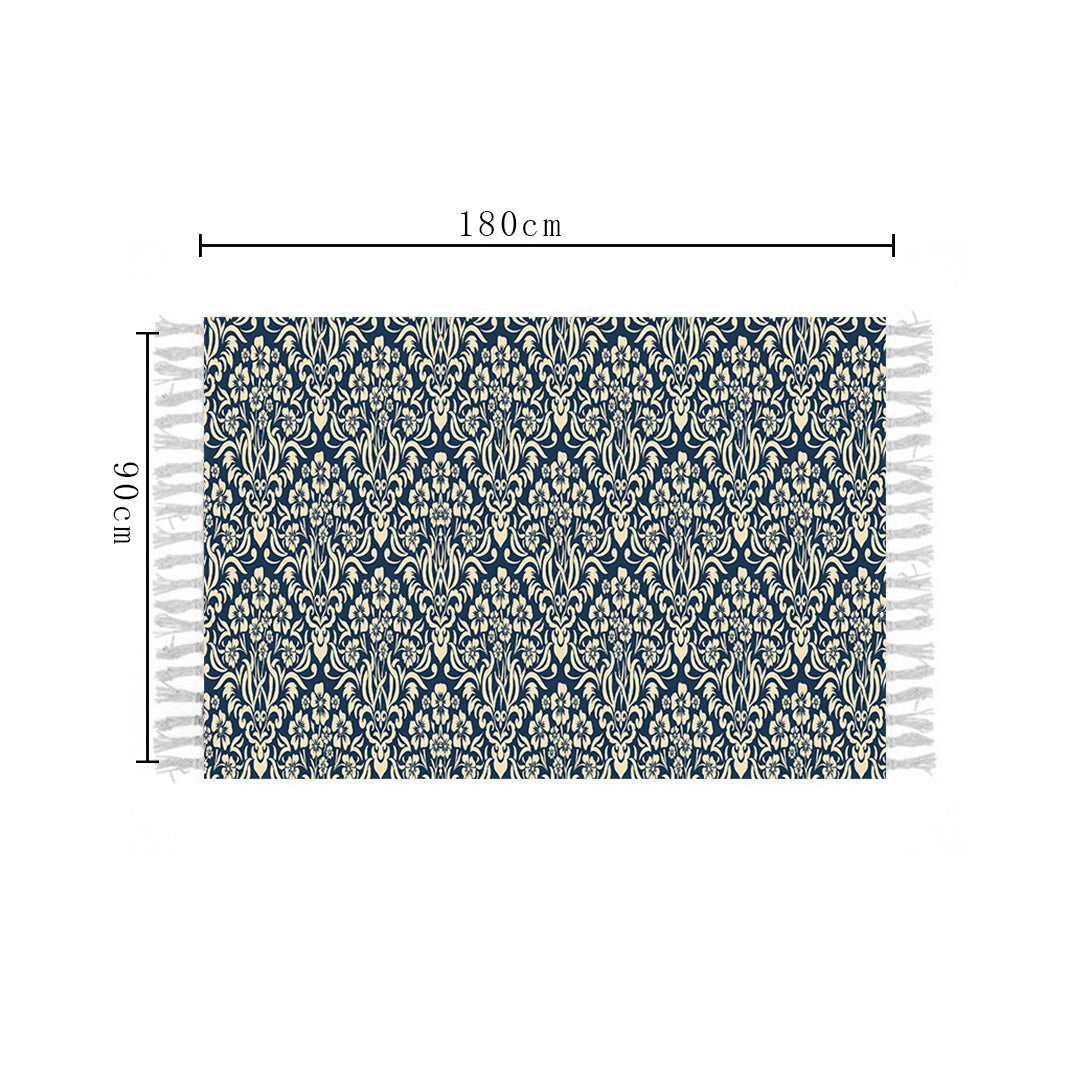 SOGA 90cm Cotton Polyester Vintage Area Rugs Living Room Hallway Floor Kitchen Home Decor