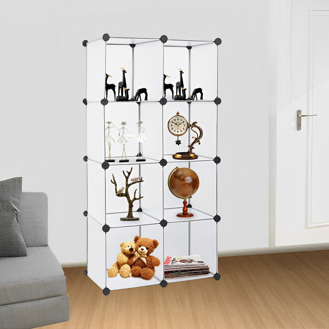 8-Cube Transparent Shelf Box