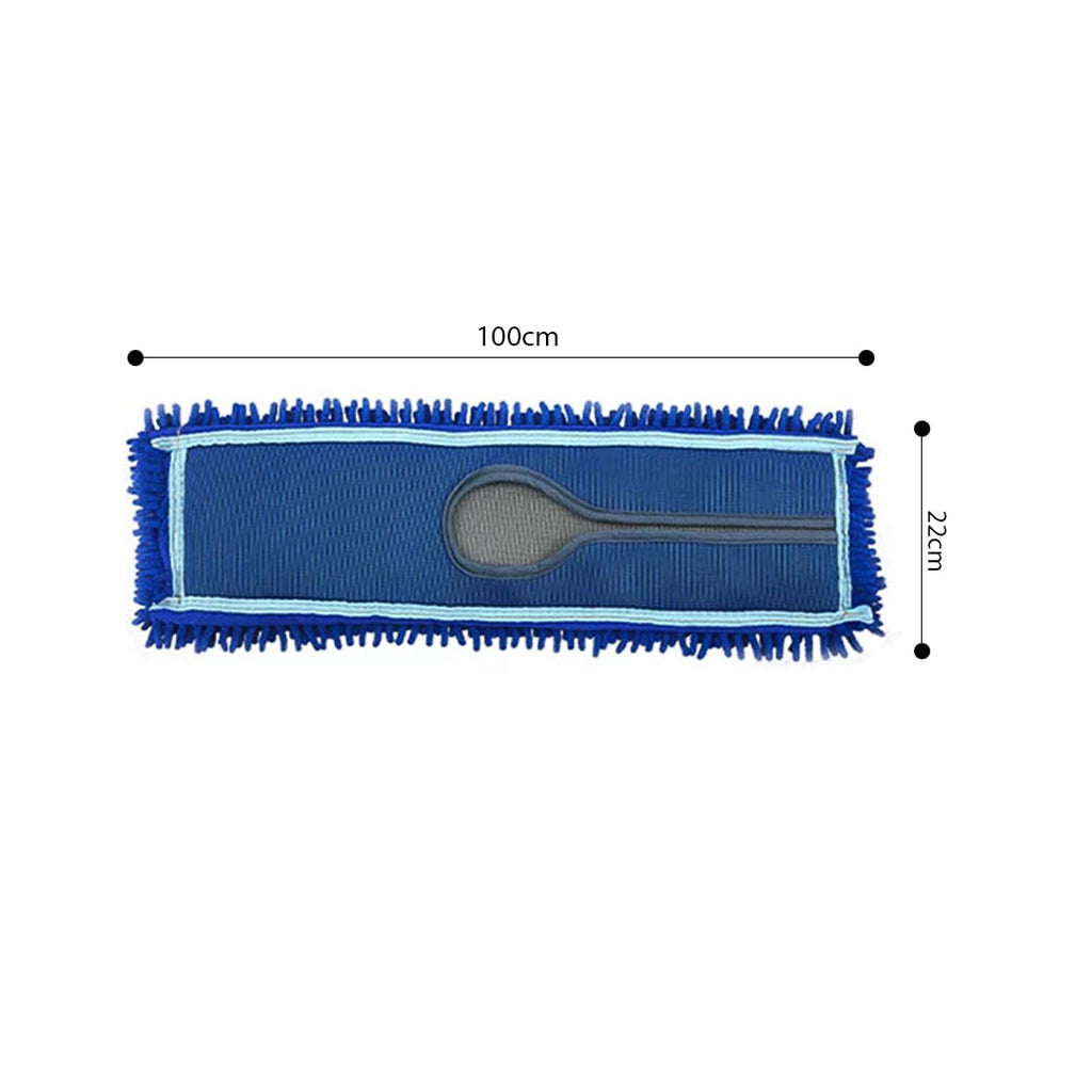 00x22 Blue Microfiber Flat Mop Floor Cleaning Pads Rotating Dust Remover
