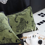 30cm Throw Pillow Green Leopard