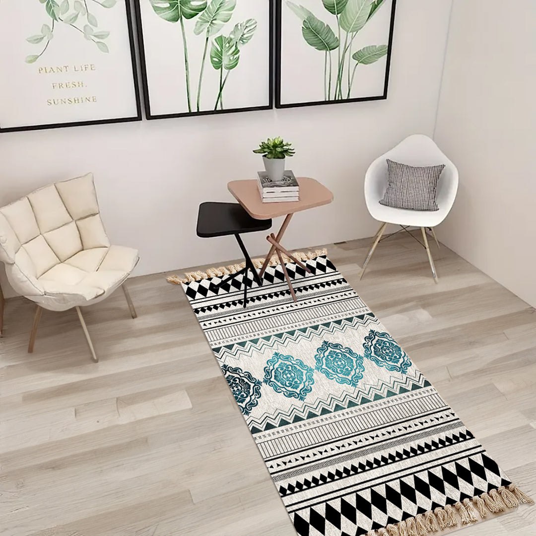 SOGA 90cm Boho Bathroom Rug Vintage Kitchen Area Runner Rugs Home Decor