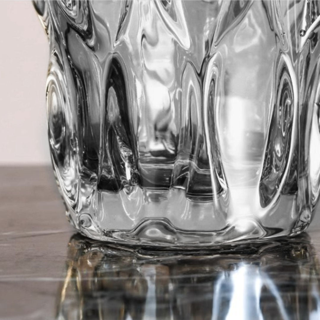 SOGA 30cm Glass Grey Vase Crystal VASE Thick Modern Home Decor