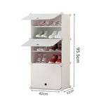 5 Tier White Shoe Rack Organizer