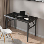 SOGA 120x60x75cm Black Foldable Computer Study Table Easy Assembly Desk No Chair