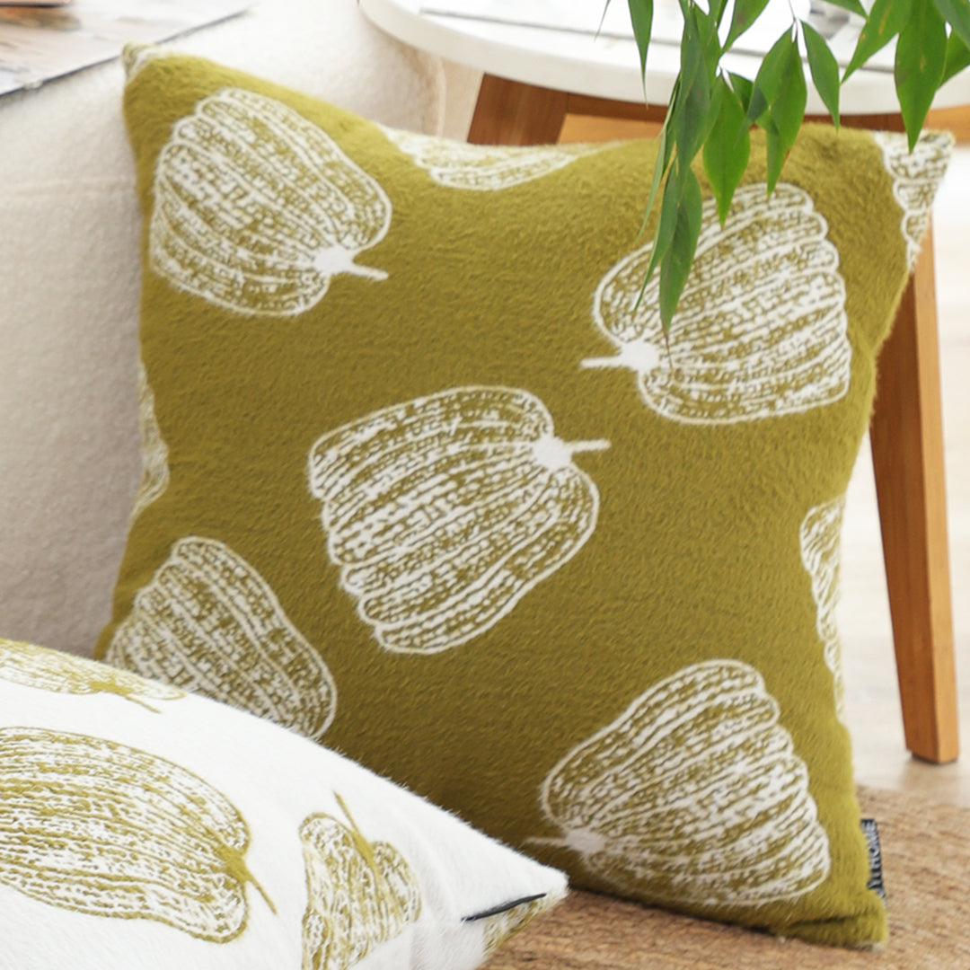 50cm Throw Pillow Green Autumn Harvest pumpkin Print Home Decor