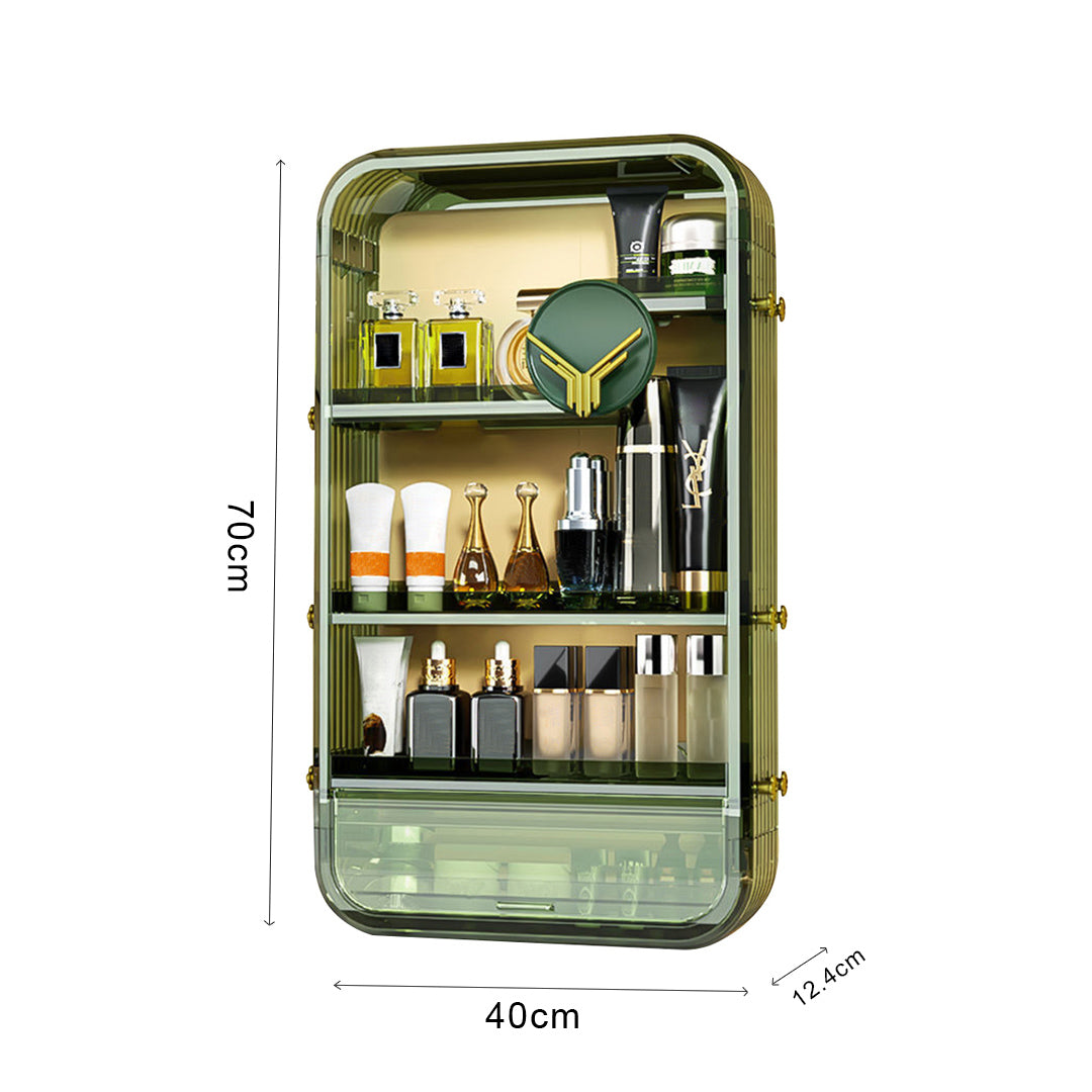 Green Multi Tier Cosmetic Storage Rack Organiser