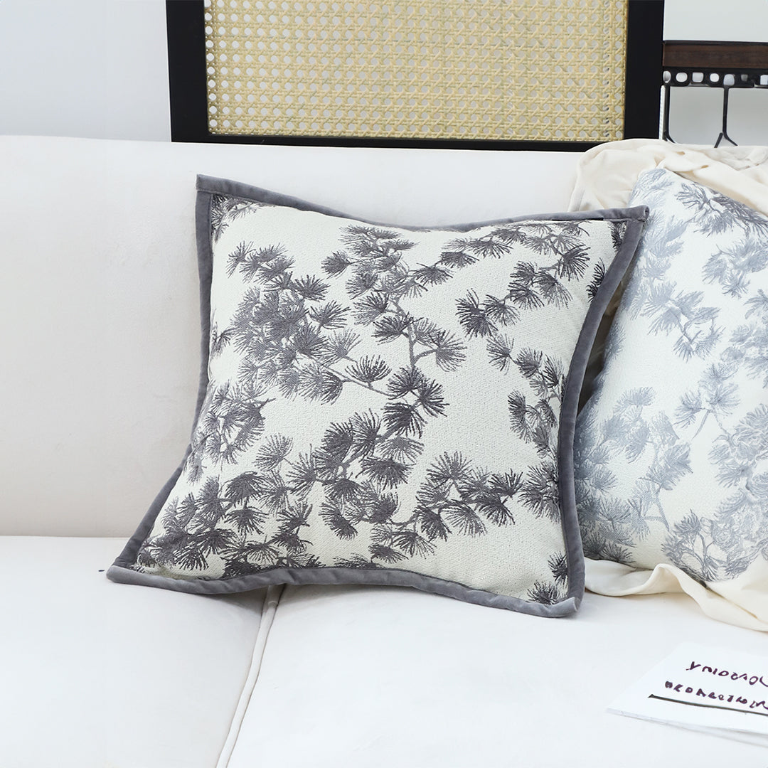 45cm Throw Pillow Black and White