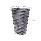 SOGA 28cm Modern Gray Ceramic Glass Vase Home Decor