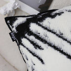 35cm Throw Pillow  Black and White Leopard Thick Premium Polyester Fiber