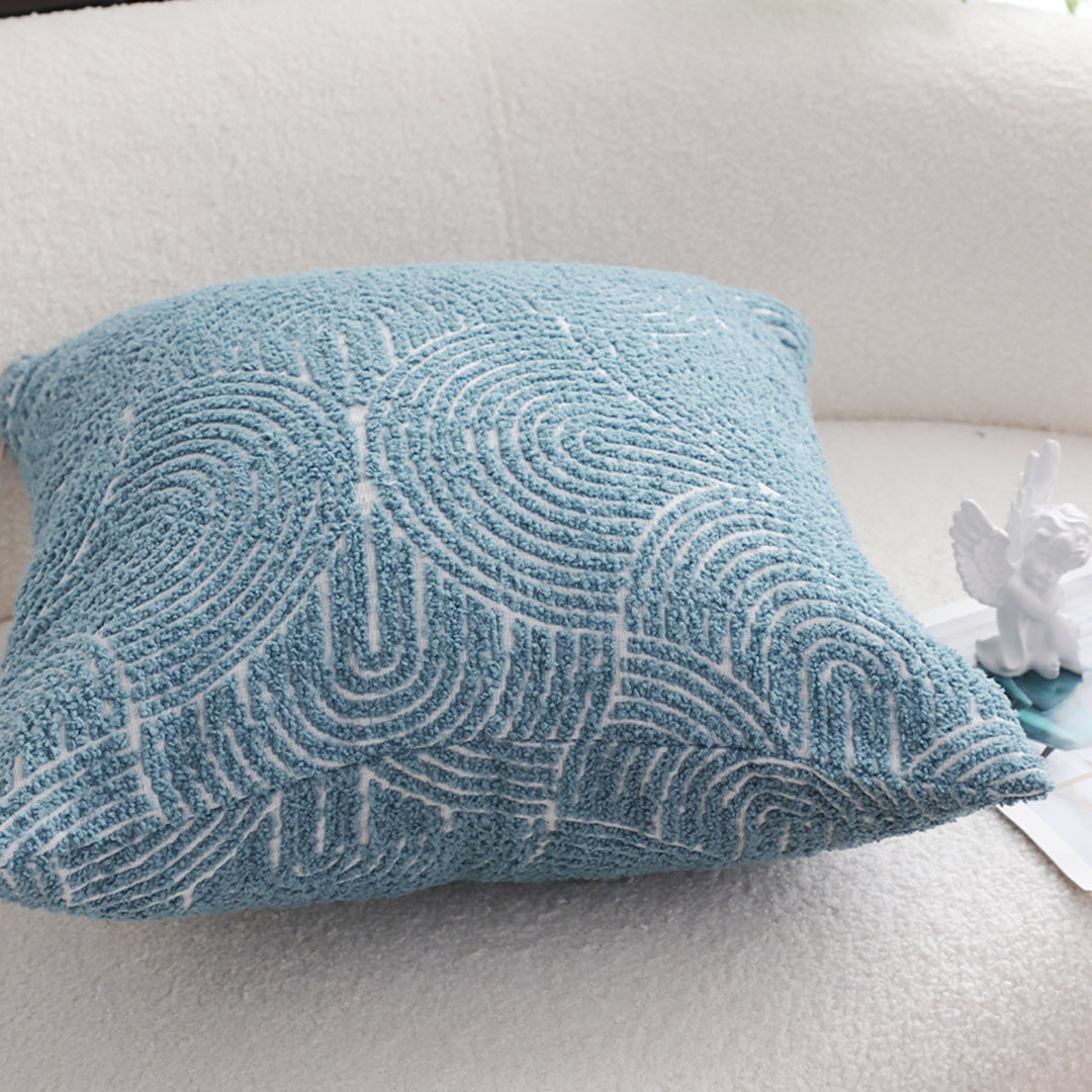 50cm Blue Throw Pillow Geometric Indoor and Outdoor Corded