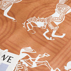 SOGA One-Seater Orange Horse Print 90x90cm Throw Blanket Sofa Cover