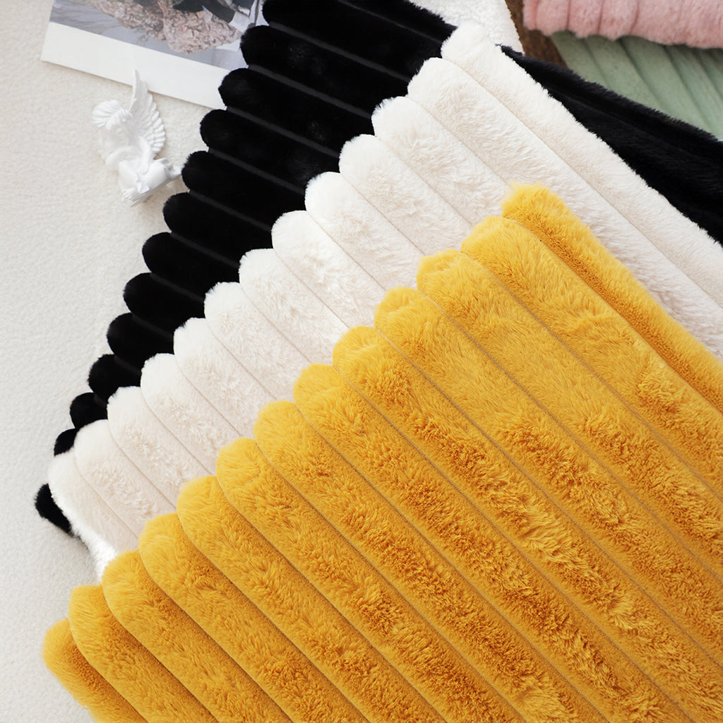 SOGA 2X 45cm Golden Corduroy Soft Leaning Plush  Seat Pillow