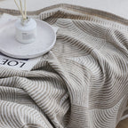 SOGA Beige Geometric Swirl Throw Blanket 130x180cm Polyester