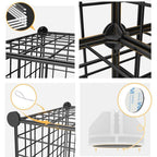 Black Portable 6-Cube 3 Column Storage Organiser
