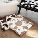 SOGA 2X 45cm Brown Cow Print Soft Leaning Plush Backrest Seat Pillow
