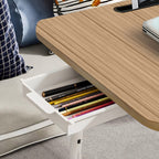 Oak Portable Bed Table With Cup-Holder