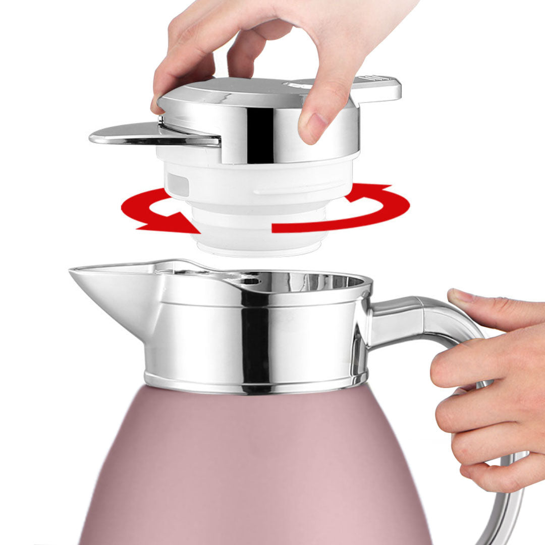 Soga 1.8L Rose Color 3-Layer Vacuum Insulated Water Bottle