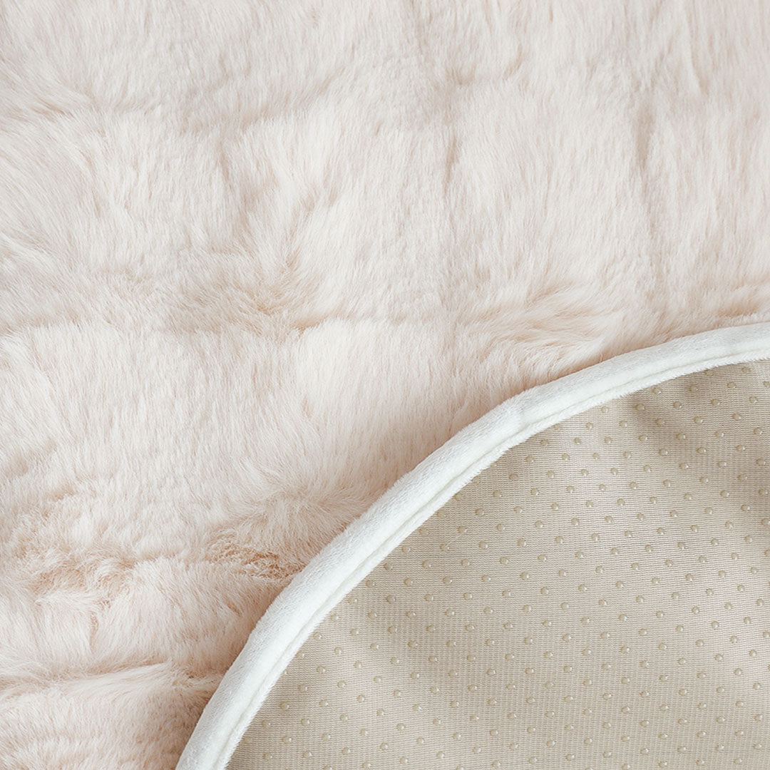 SOGA Two-seater Cream Faux Fur Throw Blanket 90x160cm Polyester