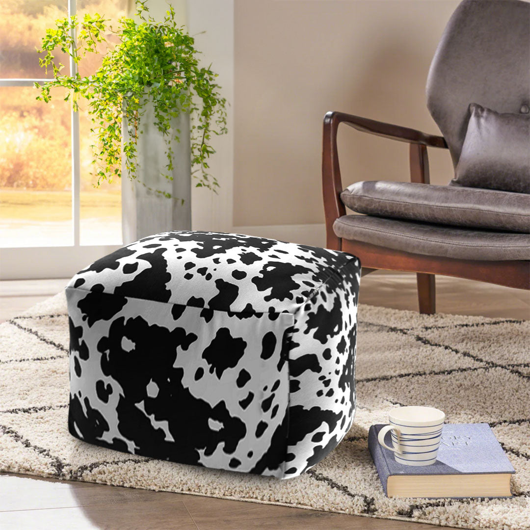 55x35cm Squared Soft Pouffe Seat Cushion Elegant Home