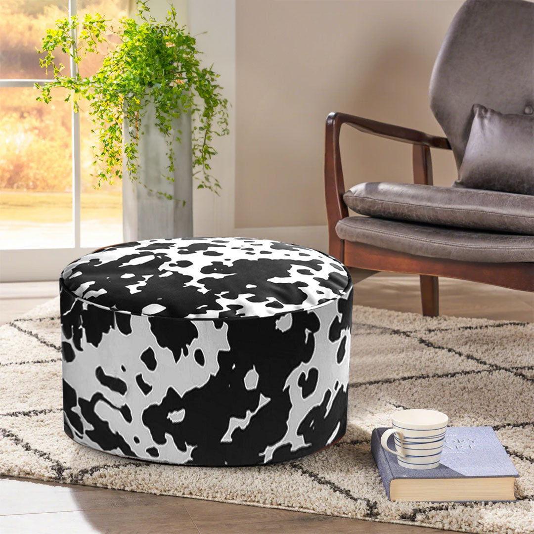 48x35cm Round Soft Pouffe Seat Cushion Elegant Home Accent Décor