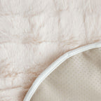 SOGA Three-seater White Faux Fur Throw Blanket 90x210cm Polyester