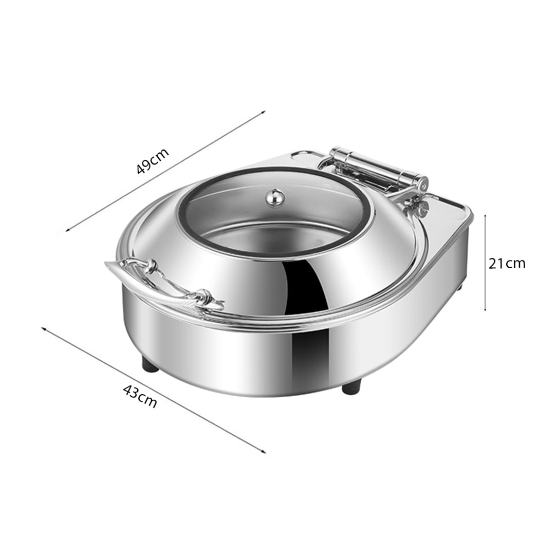 Stainless Steel Round Chafing Dish with Top Lid
