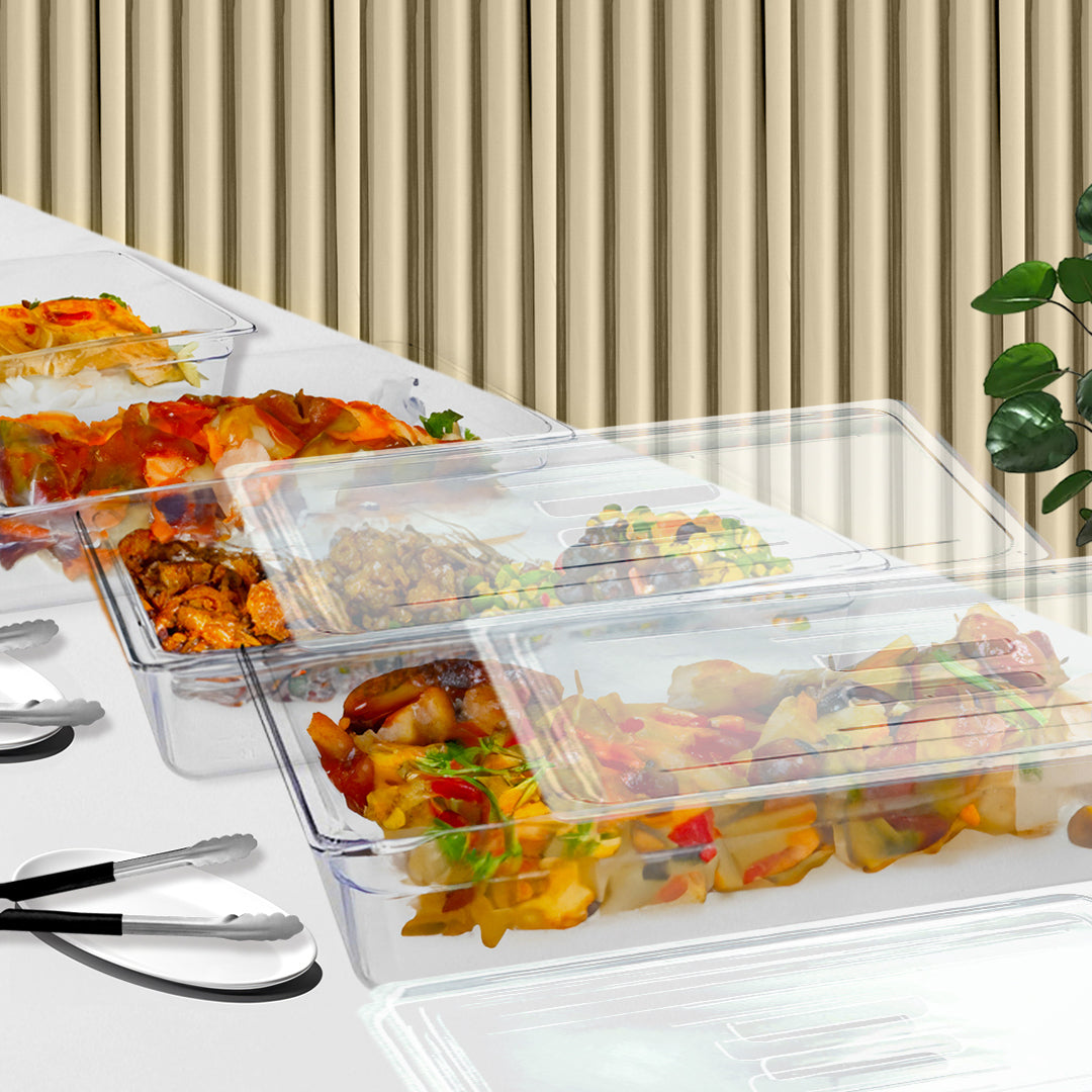 100mm Clear GN Pan 1/6 Food Tray with Lid