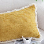 35cm Throw Pillow Turmeric Yellow Aesthetic Chenille Texture