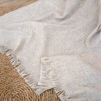 SOGA 130x190cm Earth Tone Blanket – Houndstooth Tassel Throw
