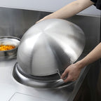 55cm Stainless Steel Kitchen Cooking Wok with 2 Sturdy Handles
