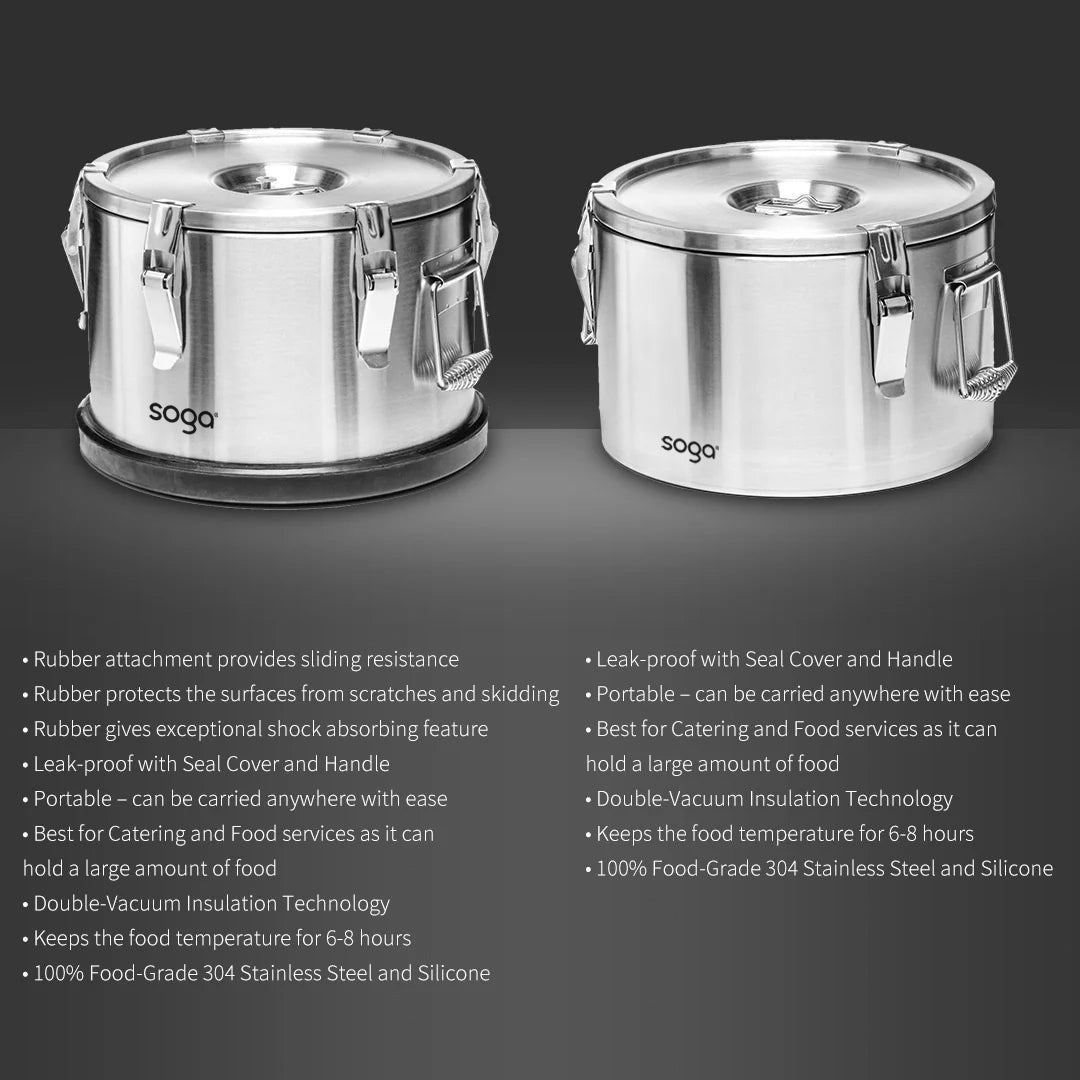 10L Insulated Food Carrier with Anti Slip Bottom