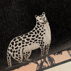 SOGA Three-seater Black Sofa Cover Leopard Print 180x340cm Polyester