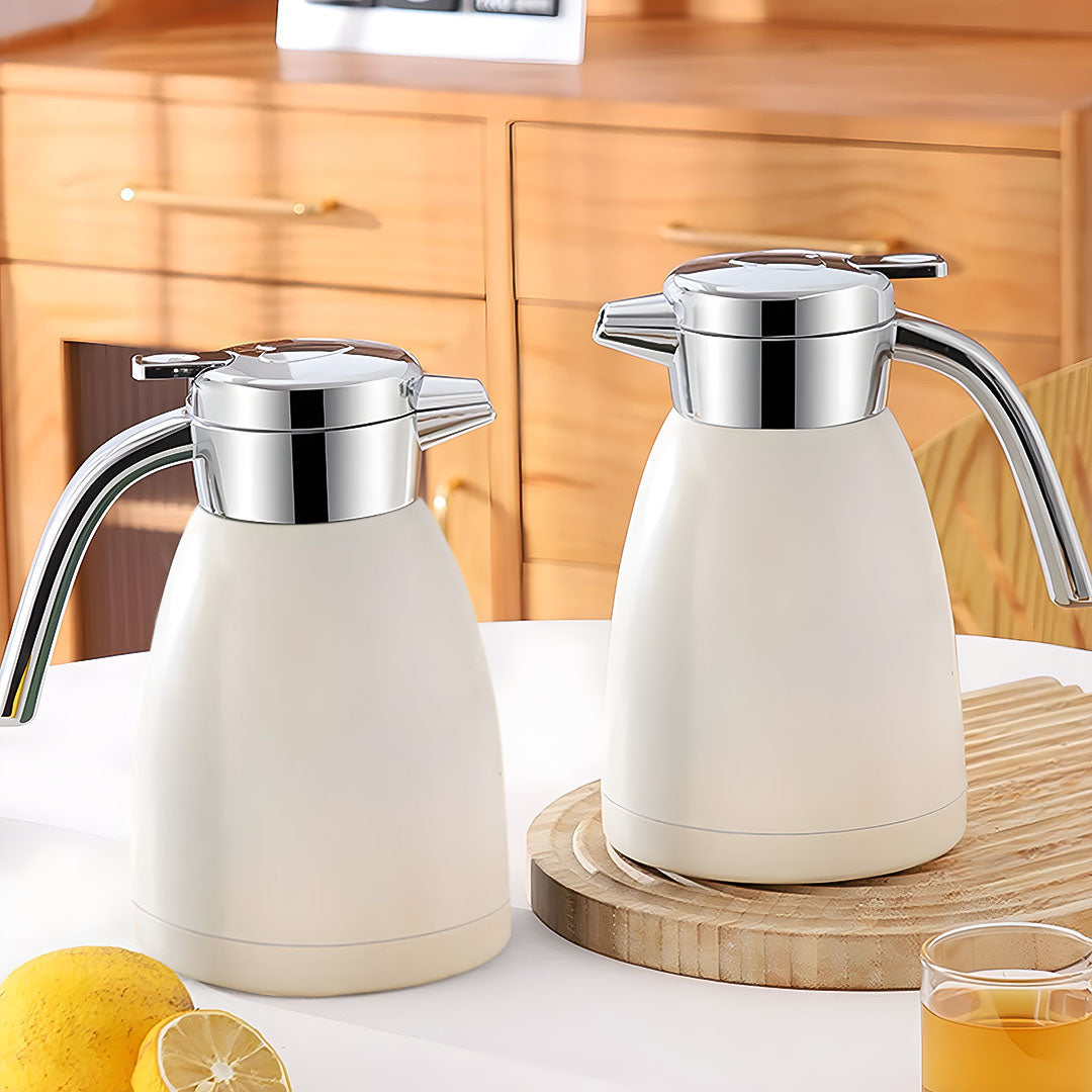 1.2L Stainless Steel Water Bottle White
