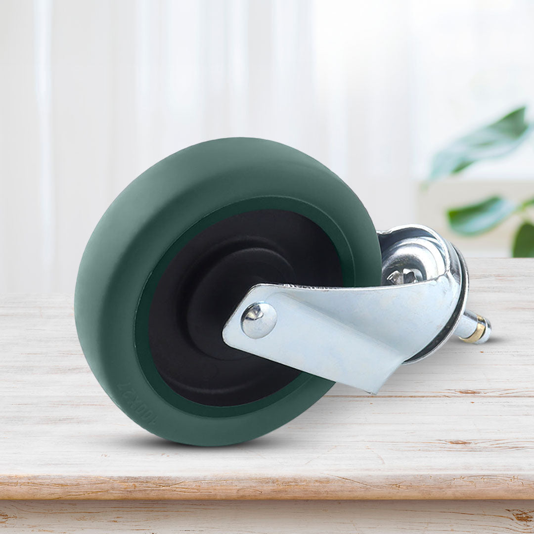 2 x 4" Polyurethane Swivel Castor Wheels